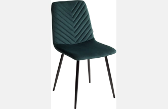 Стул Duke, мягкий, Bluvel-78 green, велюр, черный каркас