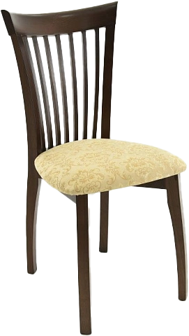 Стул Тулон, деревянный с мягким сиденьем, андрис вензель 160 бежевый жаккард, каркас орех темный