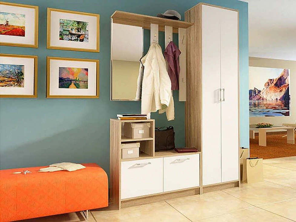 Модульная прихожая Лофт-2,  дуб сонома / белый