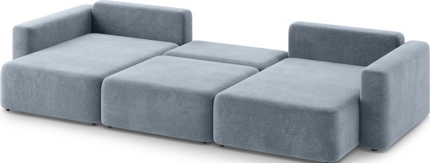 Диван П-образный трехместный Дарио, модель 144, OVIS 78 (синий)