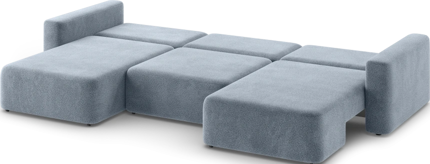 Диван П-образный трехместный Дарио, модель 144, OVIS 78 (синий)