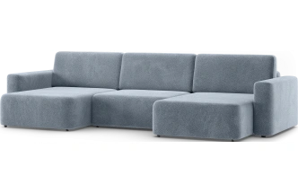 Диван П-образный трехместный Дарио, модель 144, OVIS 78 (синий)