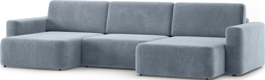 Диван П-образный трехместный Дарио, модель 144, OVIS 78 (синий)