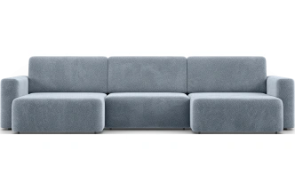 Диван П-образный трехместный Дарио, модель 144, OVIS 78 (синий)