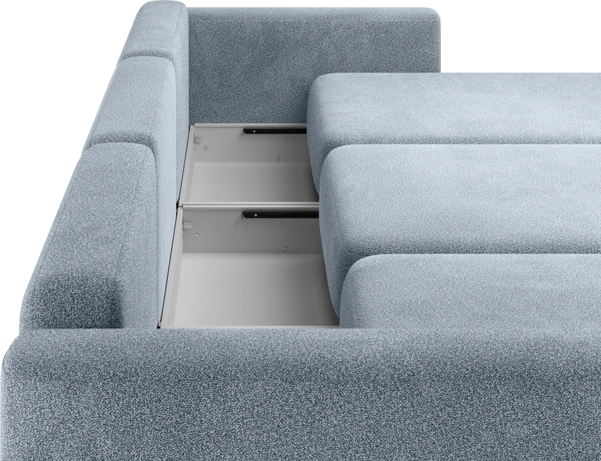 Диван П-образный трехместный Дарио, модель 144, OVIS 78 (синий)