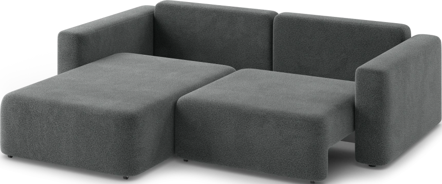 Диван угловой двухместный Дарио, модель 144, OVIS 86 (графитовый)