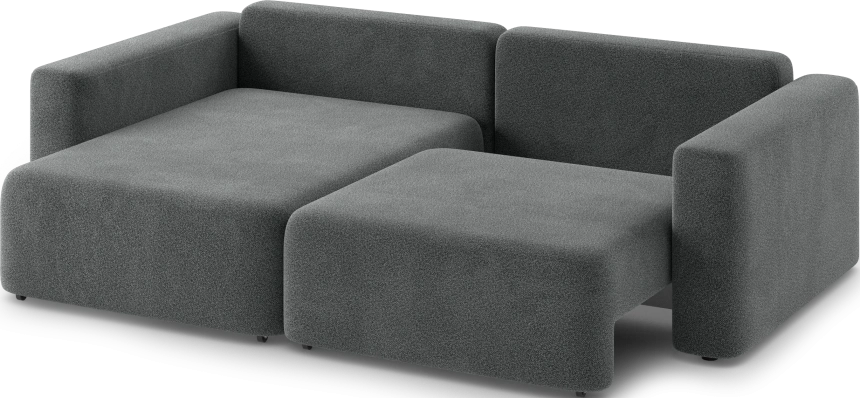 Диван угловой двухместный Дарио, модель 144, OVIS 86 (графитовый)