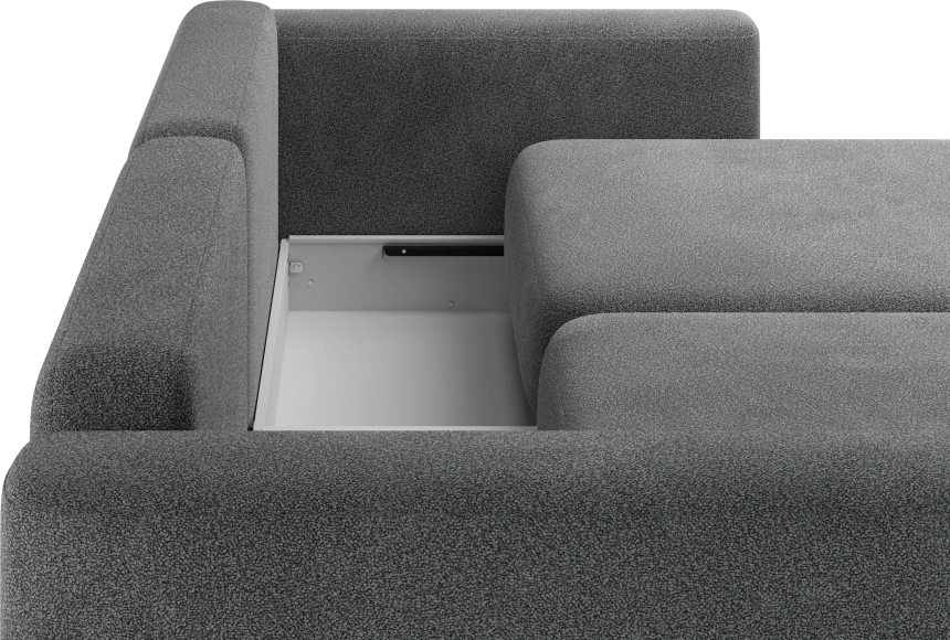 Диван угловой двухместный Дарио, модель 144, OVIS 86 (графитовый)