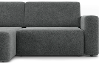 Диван угловой двухместный Дарио, модель 144, OVIS 86 (графитовый)