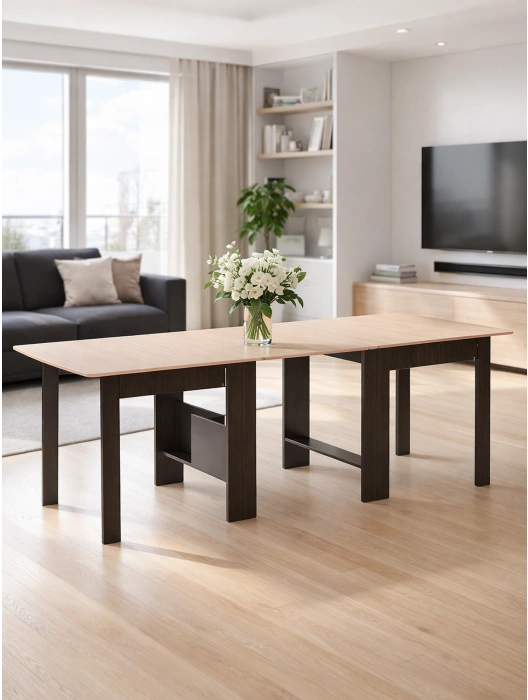 Стол-книжка деревянный СтК7, венге / дуб молочный