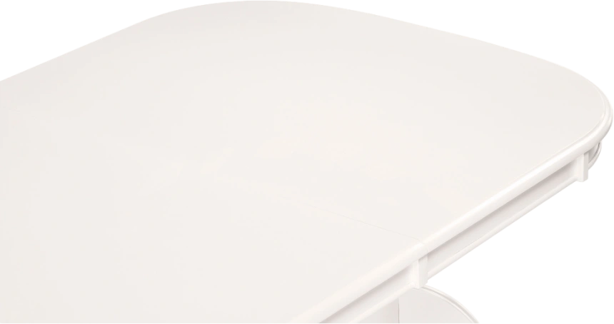 Кухонный стол раздвижной Louvre, 160(337)x106, шпон, butter white, каркас молочный