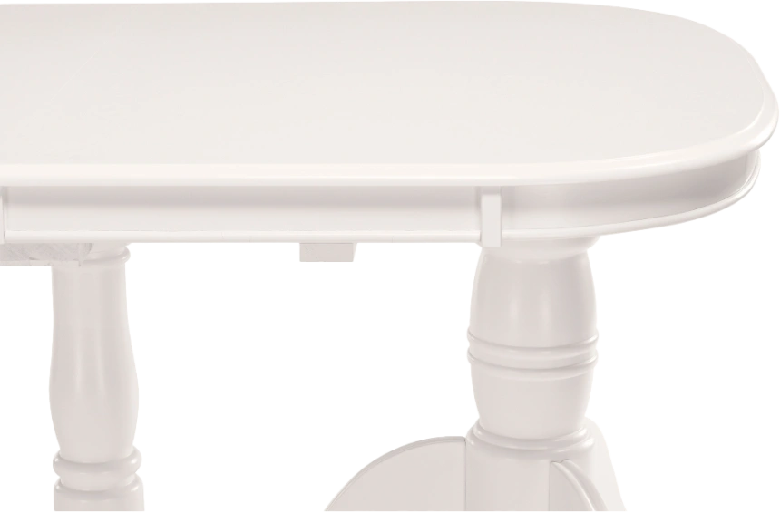 Кухонный стол раздвижной Louvre, 160(337)x106, шпон, butter white, каркас молочный