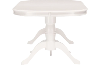 Кухонный стол раздвижной Louvre, 160(337)x106, шпон, butter white, каркас молочный