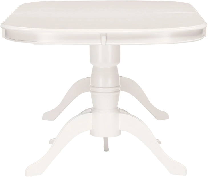 Кухонный стол раздвижной Louvre, 160(337)x106, шпон, butter white, каркас молочный