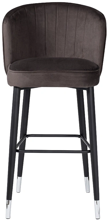 Барный стул 30C-309W SER, велюр, серо-коричневый 