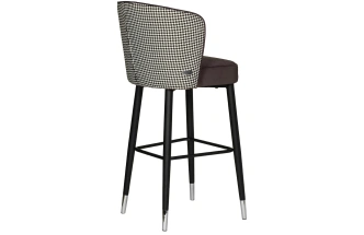 Барный стул 30C-309W SER, велюр, серо-коричневый 
