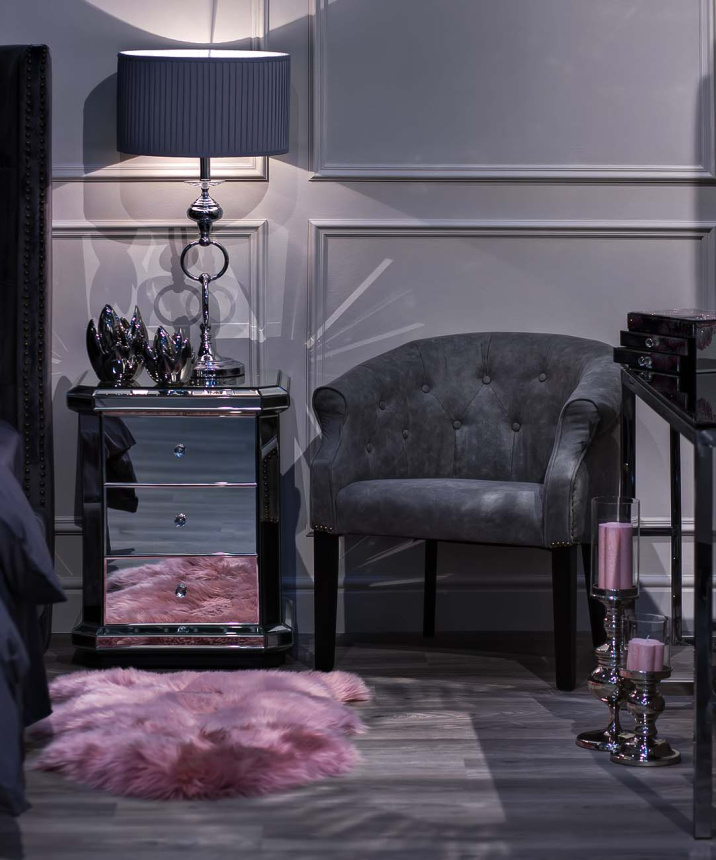 Тумба прикроватная KFC882, с ящиками 