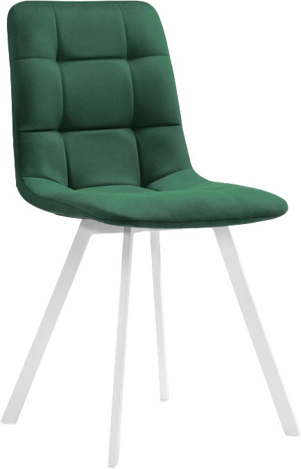 Стул Чилли, на металлокаркасе, белый / зеленый