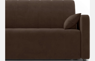 ​Диван прямой Борго 140, модель 107, Ultra Chocolate​ (шоколадный) / венге