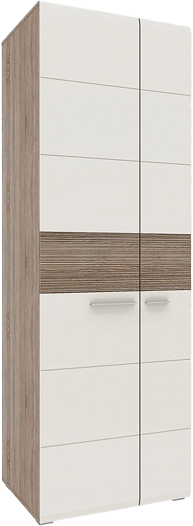 Шкаф гардеробный Филадельфия, двухдверный, Дуб сонома трюфель / Латте