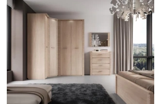 Шкаф двухдверный Элана, 101x64.5x218.5, распашной с полками, дуб сонома 