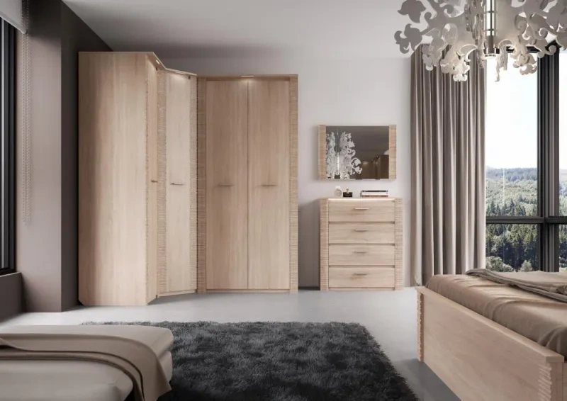 Шкаф двухдверный Элана, 101x64.5x218.5, распашной с полками, дуб сонома 