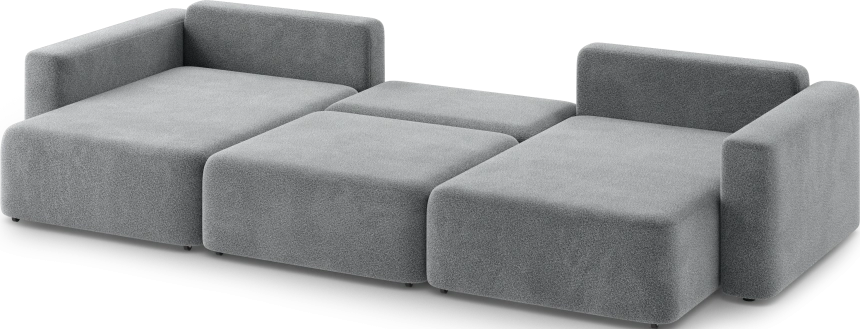 Диван П-образный трехместный Дарио, модель 144, OVIS 83 (темно-серый)