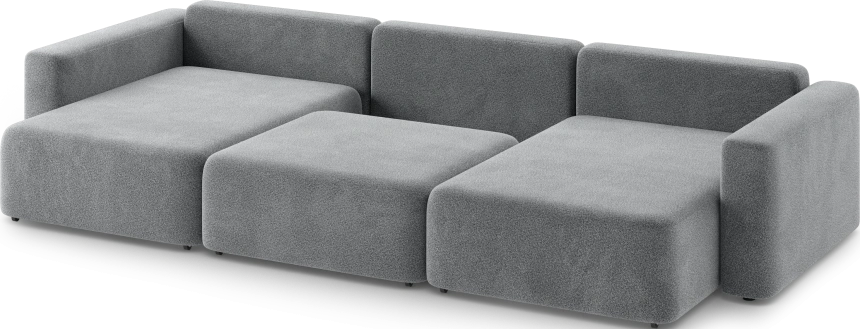 Диван П-образный трехместный Дарио, модель 144, OVIS 83 (темно-серый)