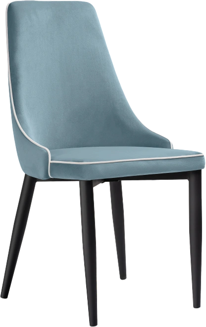 Стул Kora 1, на металлокаркасе, light blue / white / black