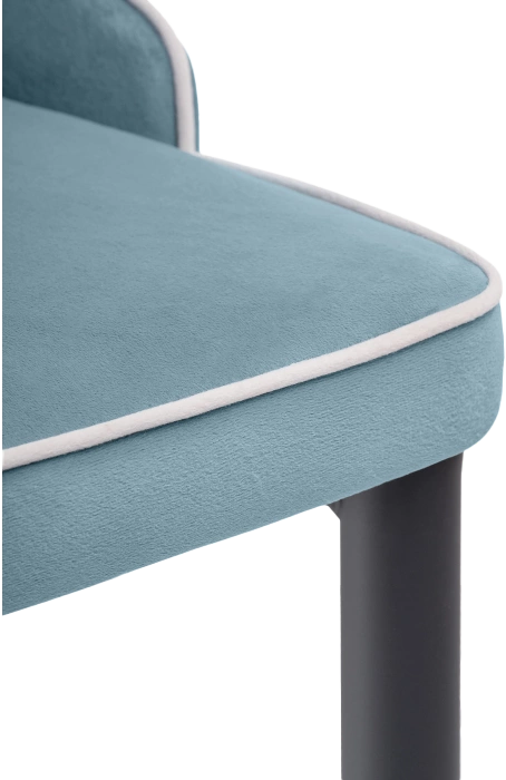 Стул Kora 1, на металлокаркасе, light blue / white / black