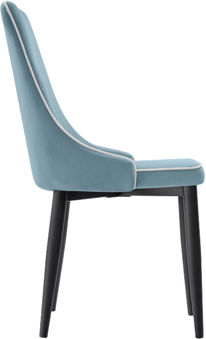 Стул Kora 1, на металлокаркасе, light blue / white / black
