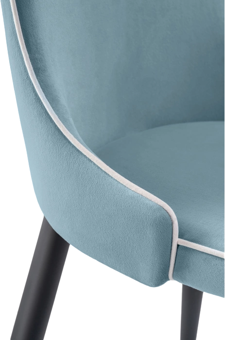 Стул Kora 1, на металлокаркасе, light blue / white / black