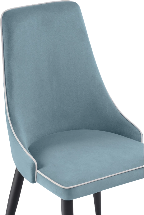 Стул Kora 1, на металлокаркасе, light blue / white / black