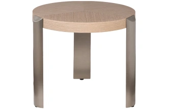 Журнальный стол 58DB-20004, 60x60x50, МДФ, шпон, светло-коричневый / серебристый