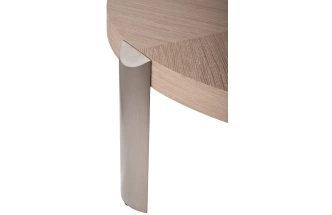 Журнальный стол 58DB-20004, 60x60x50, МДФ, шпон, светло-коричневый / серебристый