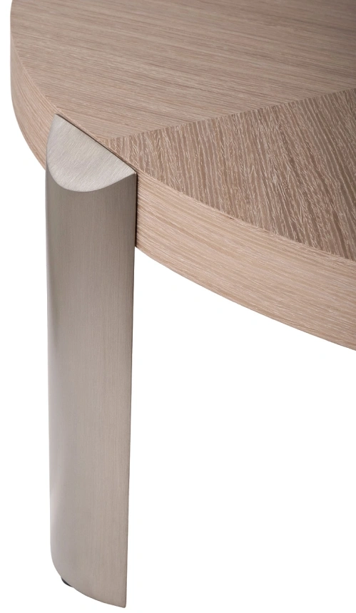 Журнальный стол 58DB-20004, 60x60x50, МДФ, шпон, светло-коричневый / серебристый