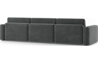 Диван П-образный трехместный Дарио, модель 144, OVIS 86 (графитовый)