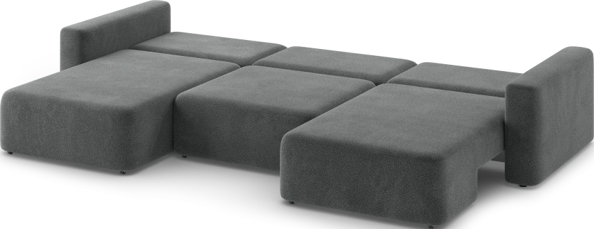 Диван П-образный трехместный Дарио, модель 144, OVIS 86 (графитовый)