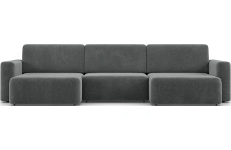 Диван П-образный трехместный Дарио, модель 144, OVIS 86 (графитовый)