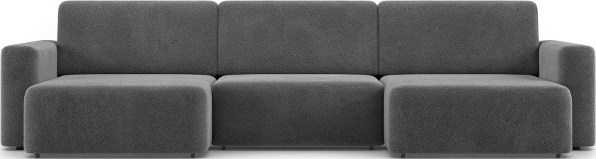 Диван П-образный трехместный Дарио, модель 144, OVIS 86 (графитовый)