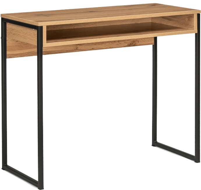 Стол письменный Лео Лофт, дуб вотан / матовый черный