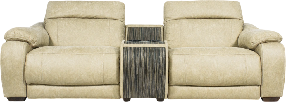 Диван прямой Флора, реклайнер, двухместный, Замша 7615-1, Венге