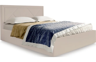 Кровать Сиеста 140, полутораспальная, мягкая, альба бежевый