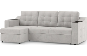 Диван угловой Невада, модель 020, комплектация 2, Omega 01 (бежевый)