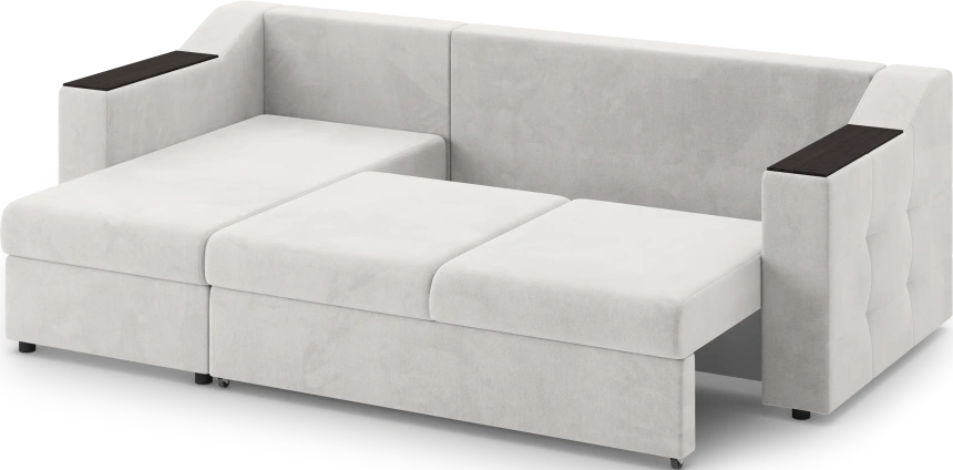 Диван угловой Невада, модель 020, комплектация 2, Omega 01 (бежевый)