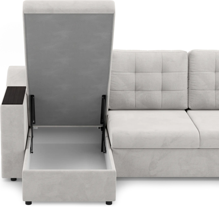 Диван угловой Невада, модель 020, комплектация 2, Omega 01 (бежевый)