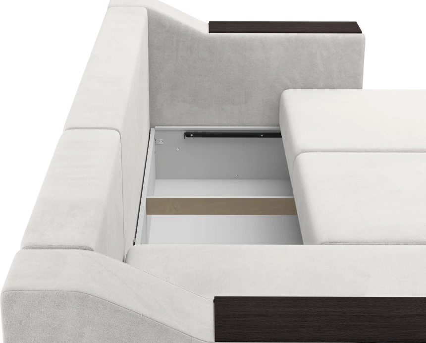 Диван угловой Невада, модель 020, комплектация 2, Omega 01 (бежевый)