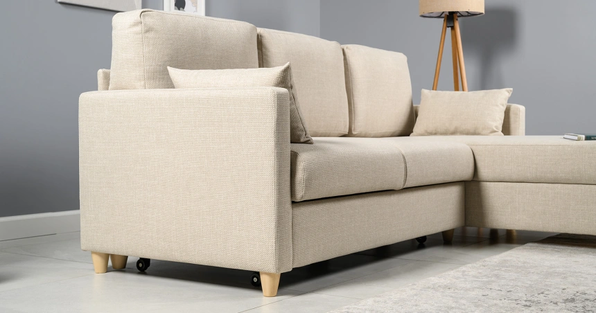 Диван угловой Дилан, Forte Linen (бежевый)