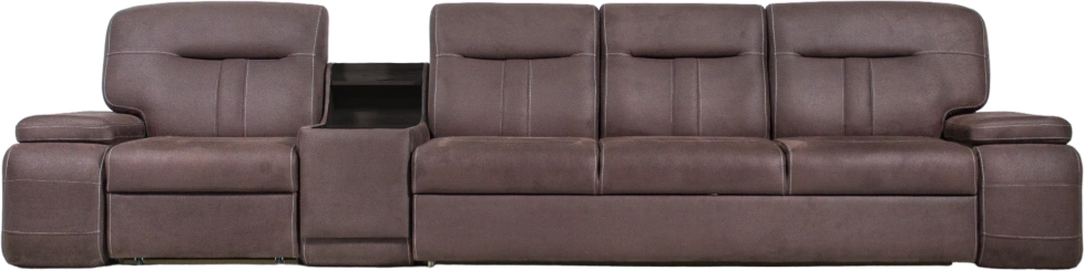 Диван модульный Арт-18, ткань Софа 18, нить контрастная, декор Венге Аруба, бар слева