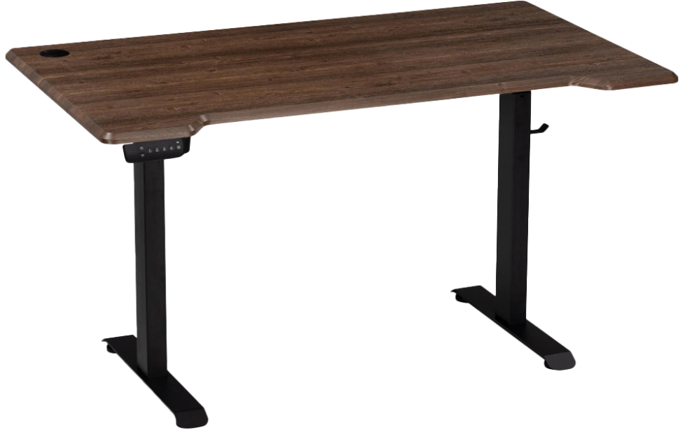 Стол компьютерный Маркос, 140, с механизмом подъема, черный / кантри орех